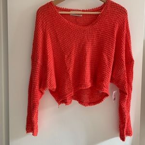 Red/orange cropped sweater